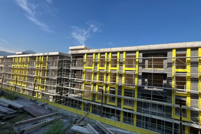 Kocaeli Başiskele’deki NOVO Park 4 projesinin inşaat sahası ve yapım aşamasındaki blokları.